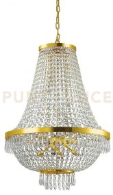 Caesar lampadario sospeso cristallo molato finitura oro 12 luci att...