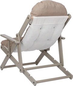 Poltrona in legno pieghevole 3 posizioni - Messico telaio Tortora