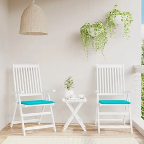Cuscini Per Sedia 2 Pz Turchese 40x40x3 Cm İn Tessuto /
