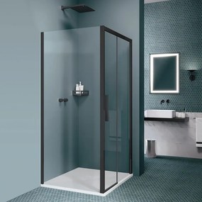 Lato fisso per box doccia Record L 87,5-89,5 x H 195cm, Sp. 6 mm vetro smerigliato profilo bianco