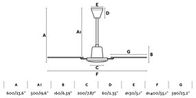 FARO 33111 - Ventilatore da soffitto MALVINAS d 140cm