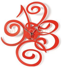Orologio da parete glamour filomena rosso in ferro 40x45mh