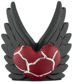 Bongelli preziosi bomboniera moderna collezione Cuore ali - varie colorazioni ROSSO /NERO/ARGENTO