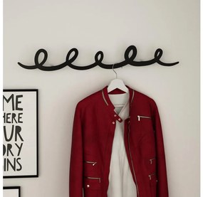 Appendiabiti a parete SING 84x12 cm nero