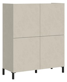Madia e Credenza Solaria cashmere con ante e cassetti, 90x35x110 cm / Senza / Credenza alta 4 ante
