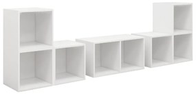 Set Mobili TV 6 pz Bianco in Truciolato