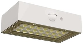 LED Proiettore solare con sensore di movimento LED/3,7V 1200mAh 4000K IP65 bianco