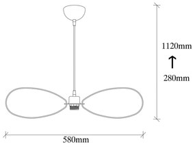 Opviq Lampada a sospensione Hemdem 707-S design ad anello nero