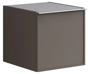 Struttura semi colonna da bagno Pixel 1 anta laccato opaco grigio carbone L 40 x H 40 x P 45.5 cm