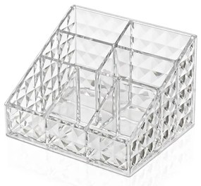 Porta trucchi organizer in plastica trasparente con 7 scomparti