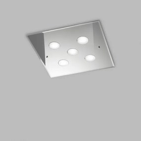 Metal Lux -  Dado PL 5L Square  - Plafoniera quadrata in vetro
