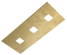 Plafoniera Contemporanea Sparta Metallo Foglia Oro 3 Luci Gx53