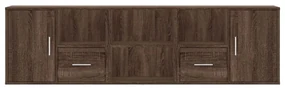 Mobile angolare rovere marrone 160x40x45 cm in truciolato
