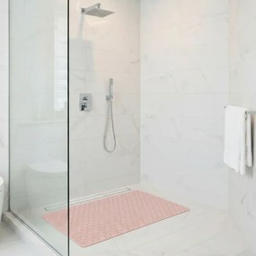 Tappeto bagno antiscivolo rosa 75x43 cm Maya