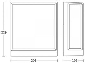 Steinel 085230 - Applique a LED da esterno L40C LED/12,9W/230V IP54