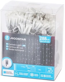 Aigostar - Catena luminosa natalizia a LED per esterni 288xLED/3,6W/230V 1,5x1,8m IP44 bianco freddo