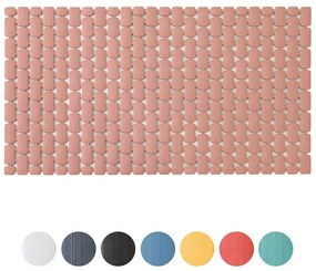 Tappetino antiscivolo doccia rosa 40x73 cm in plastica Spring