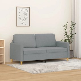 Divano A 2 Posti Grigio Chiaro 140 Cm İn Tessuto /