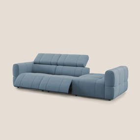 Giotto Divano con terminale e opzione relax elettrico in microfibra effetto velluto impermeabile T09