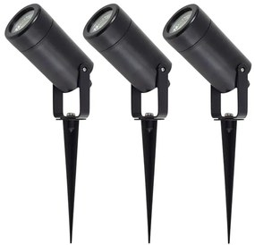 Thorgal Lampada da Giardino w/Lancia Ø6 3pcs Nero - Lindby