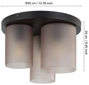 Eglo 901161 - Plafoniera COLOMERA 3xE27/40W/230V grigio