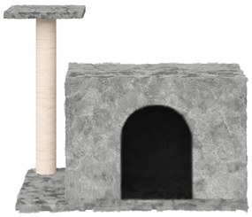 Albero per gatti con tiragraffi in sisal grigio chiaro 51 cm