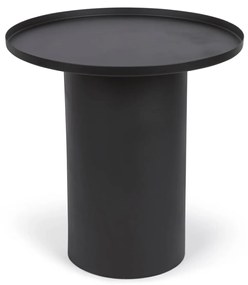 Kave Home - Tavolino rotondo Fleska in metallo nero Ø 45 cm