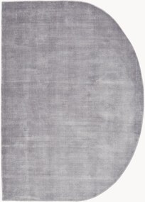 Tappeto semicircolare in viscosa Duetto, tessuto a mano