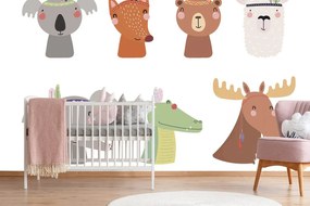 Carta da parati – Piena di animali con piume indiane