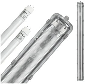 Brilagi -Lampada fluorescente tecnica LED OPTIMA T8 2xG13/18W/230V 4000K IP65 128 cm