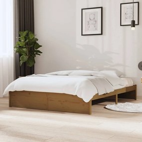 Giroletto Senza Materaso Ambra İn Legno Massello 140x200 Cm /