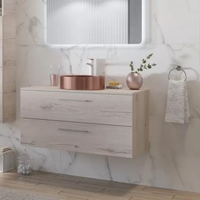 Mobile bagno sospeso da 100 cm due cassetti soft close EL-100P - KAMALU