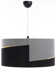 Lampadario a sospensione con filo SWING 1xE27/60W/230V nero/grigio/oro