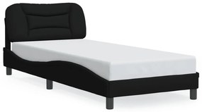Giroletto Con Led Senza Materasso Nero 90x200 Cm İn Tessuto /