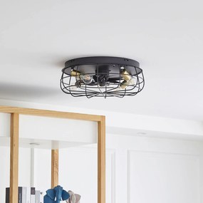 Starluna Lindby Corlys ventilatore soffitto con luce, nero