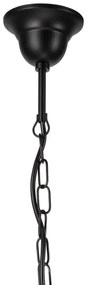 Lampadario a sospensione con catena DONATO 3xE14/40W/230V nero