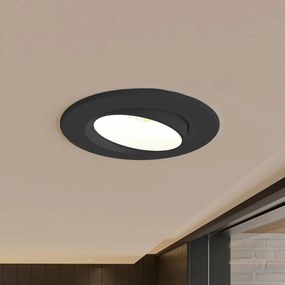 Prios Luci da incasso a LED Shima, nero, 9 W, 3000K, dimmerabile