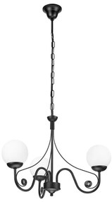 Brilagi - LED Lampadario a sospensione con catena COTTAGE 3xG9/40W/230V nero/bianco