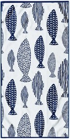 Telo mare blu scuro 90x180 cm Fish - DecoKing