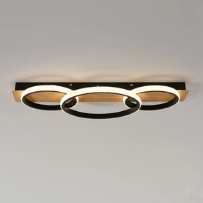 Plafoniera LED ROWENA LED/18W/230V nera/marrone