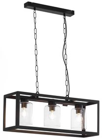 Jupiter 1805 - MC3 - Lampadario a sospensione con catena MACARI 3xE27/60W/230V nero