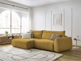 Divano angolare in giallo ocra Aden – Bobochic Paris