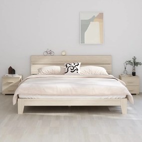 Comodini Hamar 2 Pz Ambra 40x35x44,5 Cm Legno Massello Di Pino /
