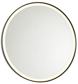 Specchio da bagno nero 70 cm con LED e dimmer touch - Miral