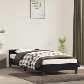 Giroletto Senza Materasso Nero 100x200 Cm İn Velluto /