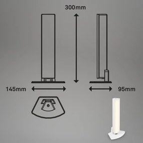 Briloner 7474-016 - Lampada da tavolo LED ricaricabile 7W 3000K bianco