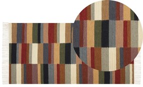 Tappeto kilim lana multicolore 80 x 150 cm MUSALER Beliani