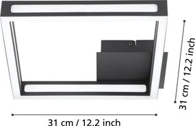 Eglo 99787 - Plafoniera LED ALTAFLOR LED/11,2W/230V nero