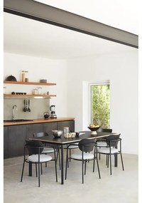 Sedia da pranzo nera e grigia in frassino Eclipse - Teulat