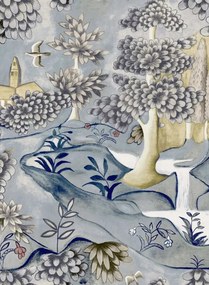 Zoffany Carta da parati Verdure - Lead Blue